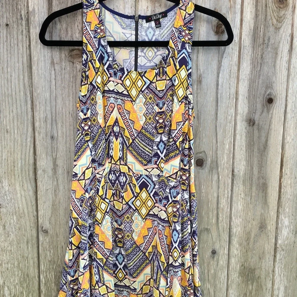 BeBop Abstract Geometric Print Tunic Dress Medium
